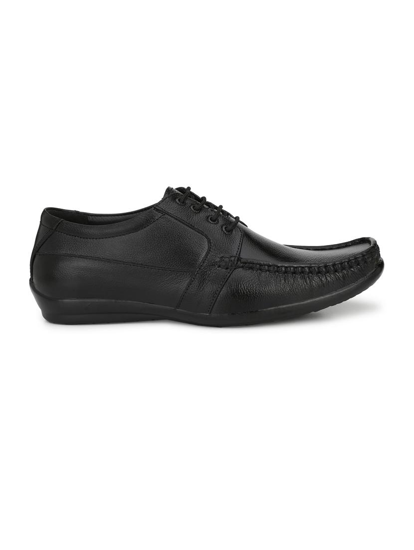 black solid formal shoes - 19190961 - Standard Image - 1