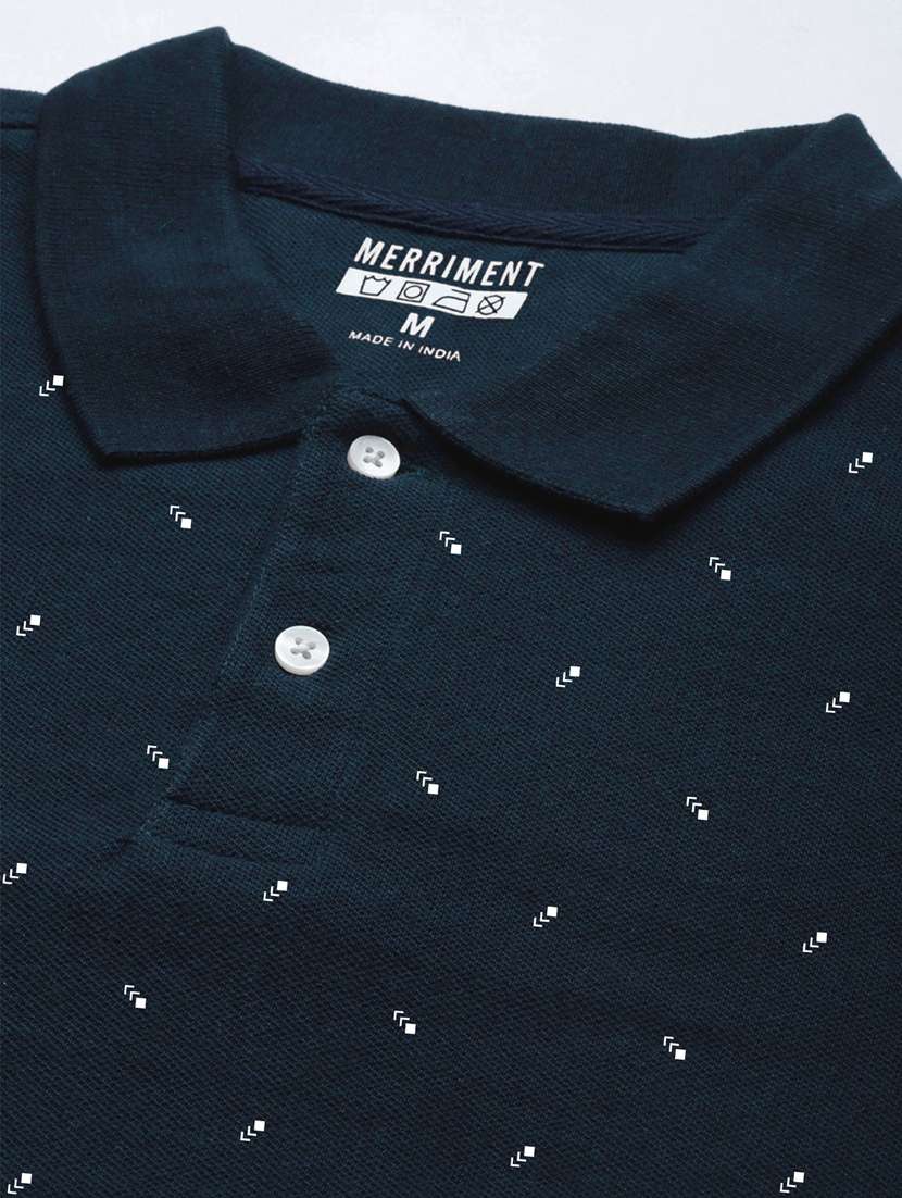 blue printed polo t-shirt - 19196019 -  Standard Image - 4