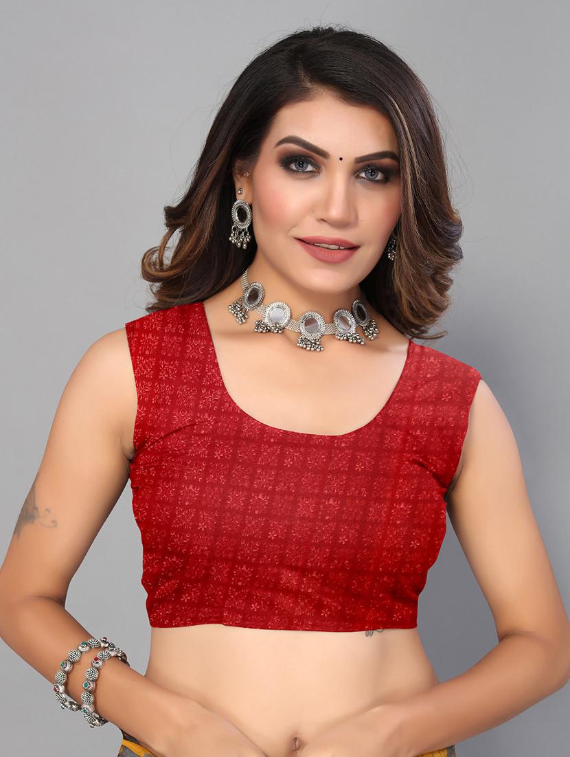 floral printed saree with blouse - 19196126 - Standard Image - 4