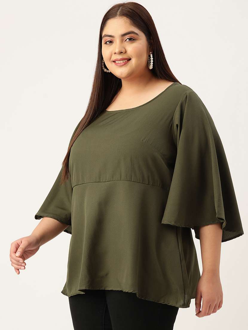 women's peplum round neck top - 19196130 -  Standard Image - 1