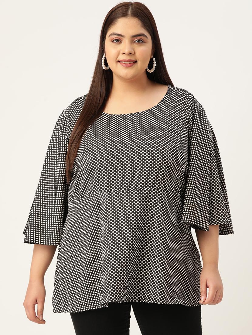 women's a line round neck top - 19196134 -  Zoom Image - 0