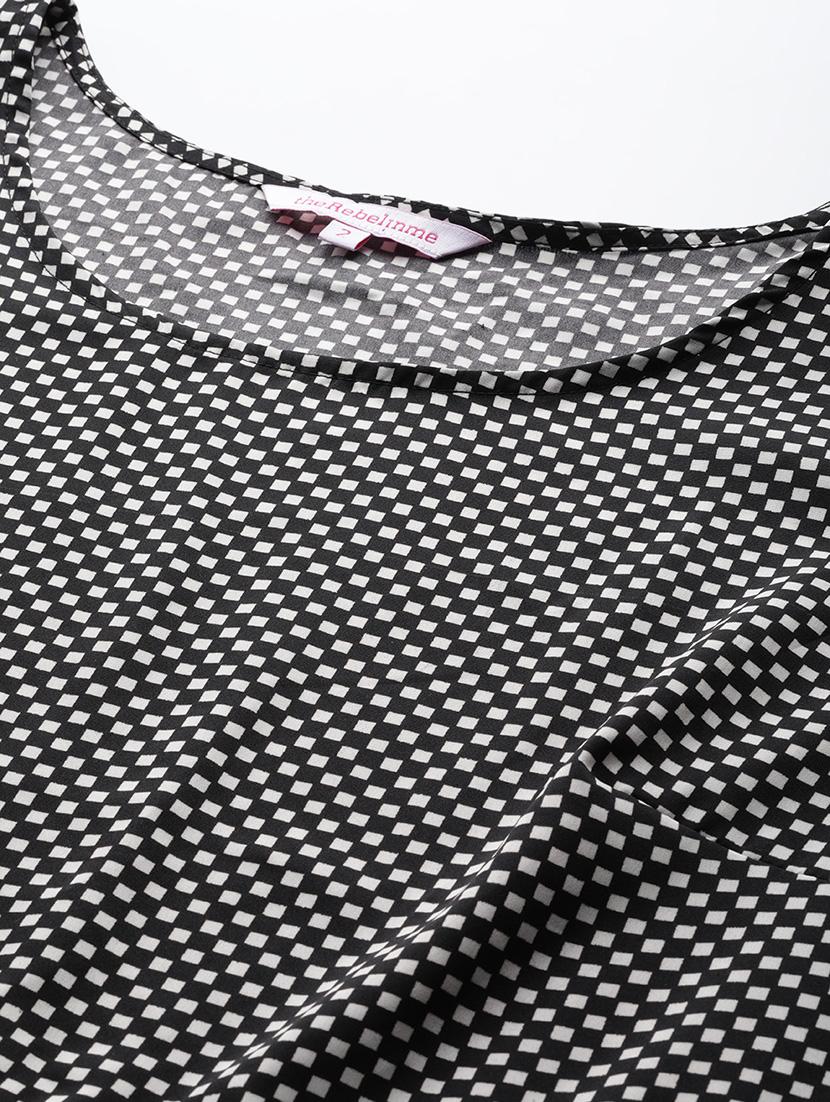 women's a line round neck top - 19196134 - Standard Image - 4