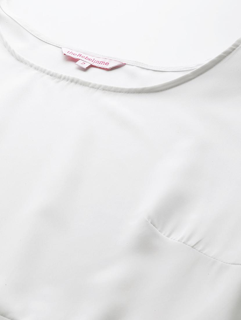 women's straight round neck top - 19196136 - Standard Image - 4