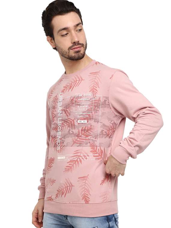 men front print long sleeve regular fit sweatshirt - 19196311 -  Standard Image - 1