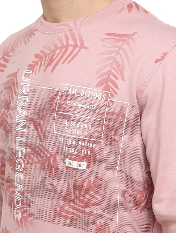 men front print long sleeve regular fit sweatshirt - 19196311 -  Standard Image - 4