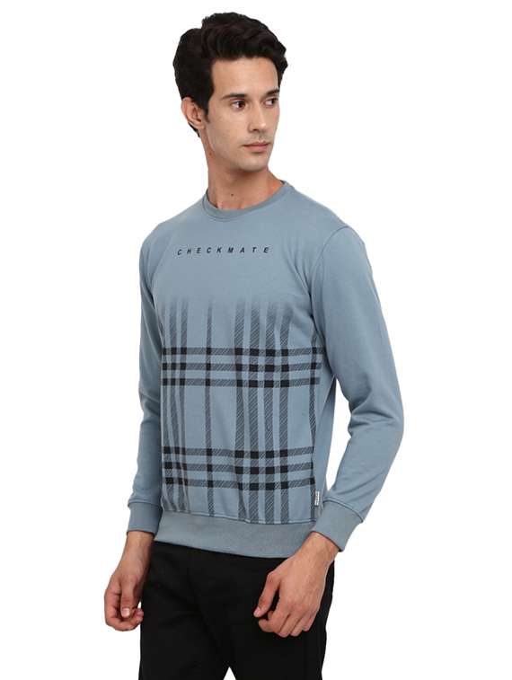 mens front print sweatshirt - 19196399 - Standard Image - 1