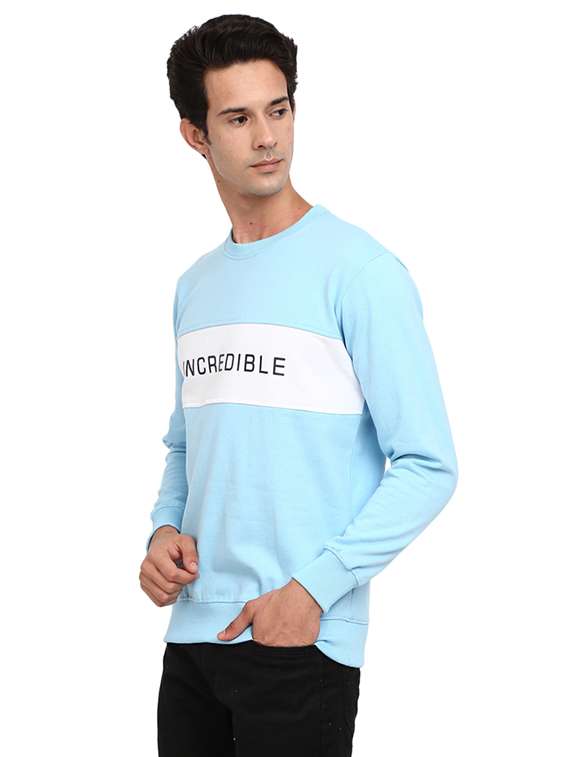 mens chest print sweatshirt - 19196411 - Standard Image - 1