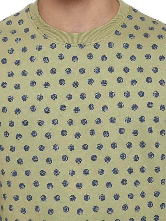 men all over print long sleeve regular fit sweatshirt - 19196442 -  Standard Image - 4