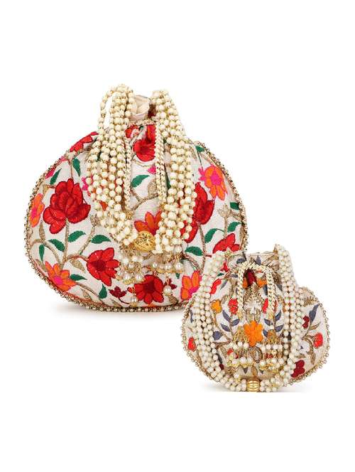 pack of 2 embroidered potlis - 19197101 -  Standard Image - 0