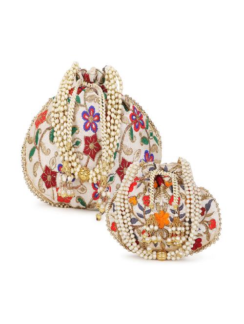pack of 2 embroidered potlis - 19197105 -  Standard Image - 0