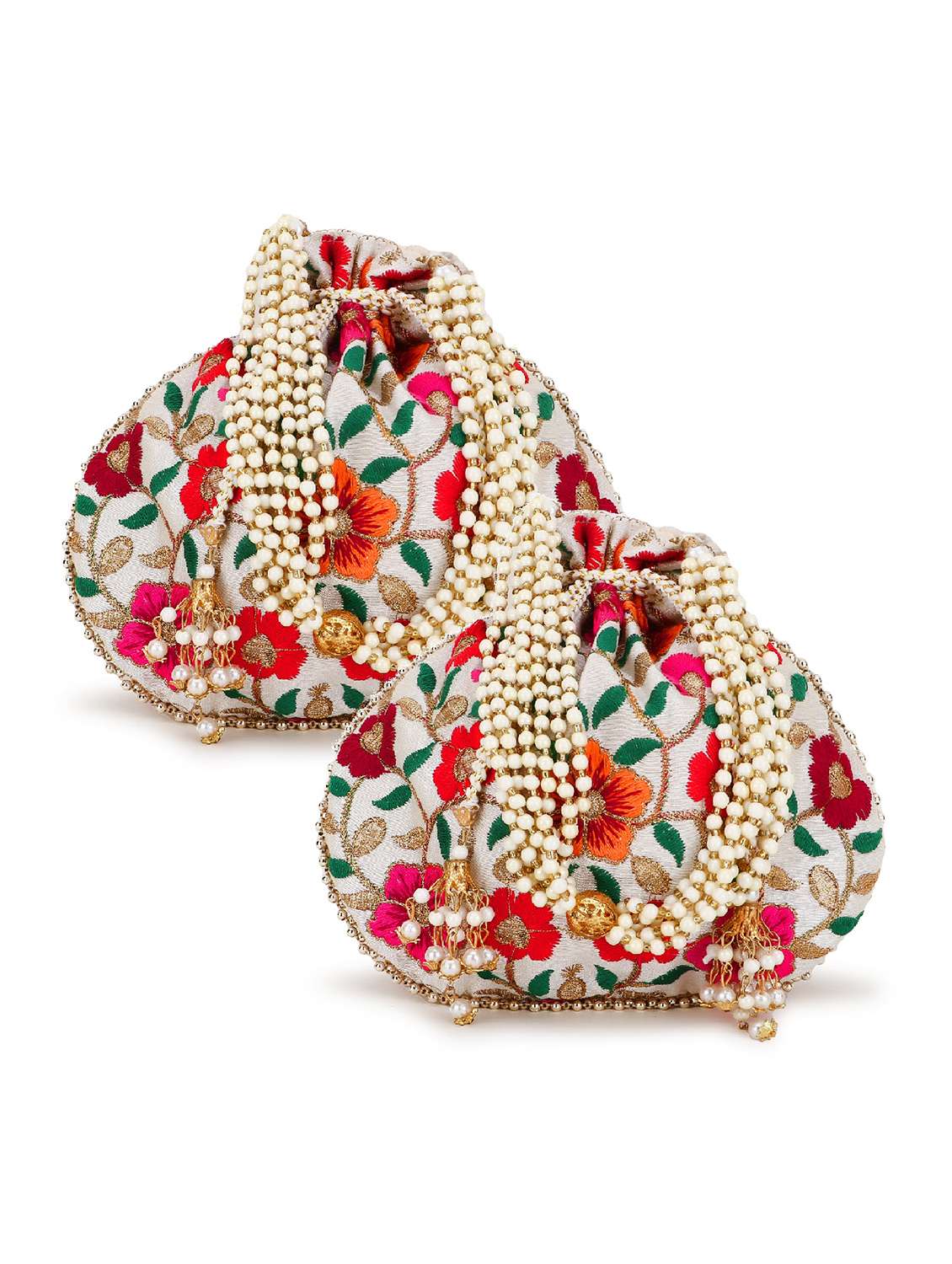 pack of 2 embroidered potlis