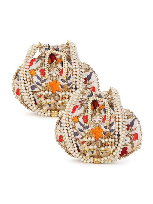 pack of 2 embroidered potlis - 19197109 -  Standard Image - 0