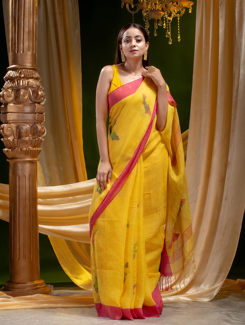 bordered handloom saree