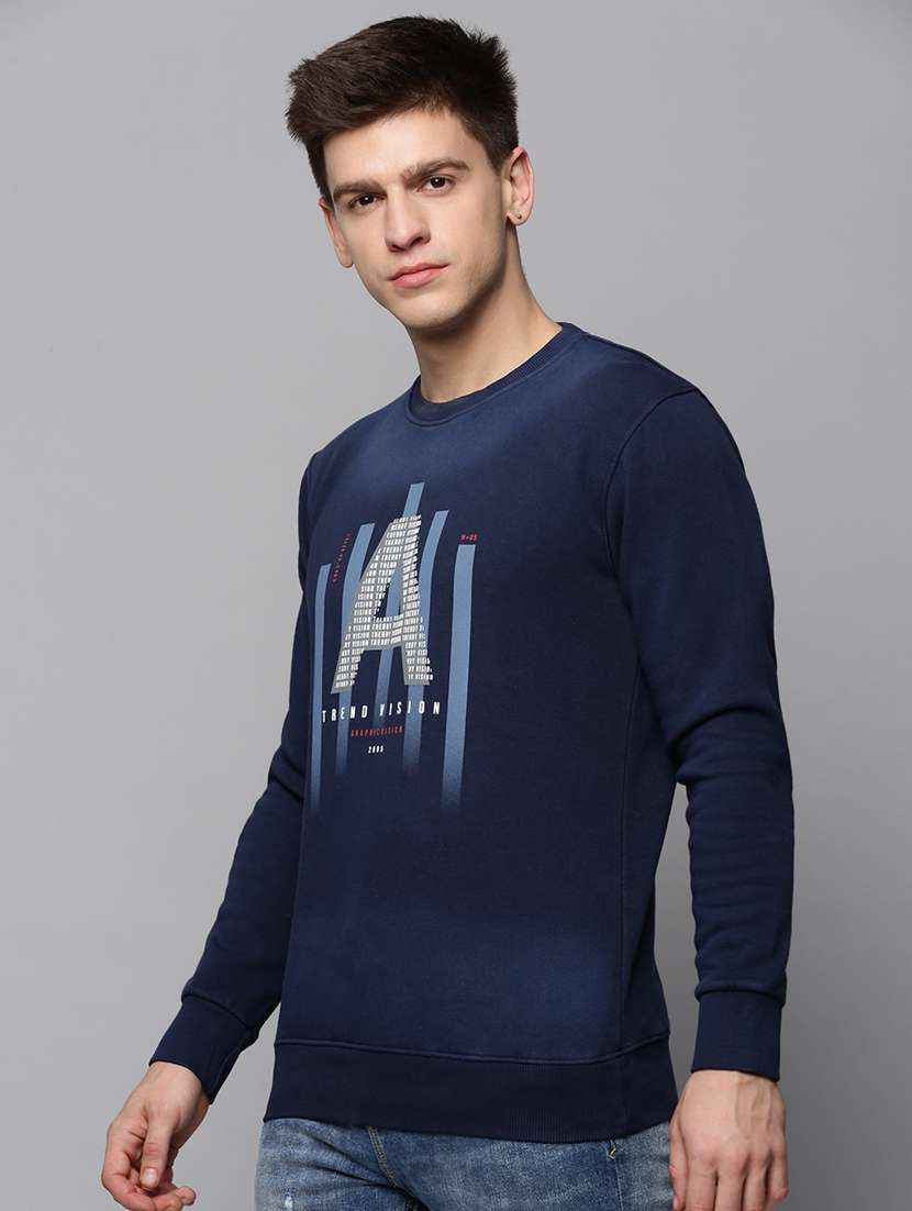mens front print sweatshirt - 19197355 -  Standard Image - 1