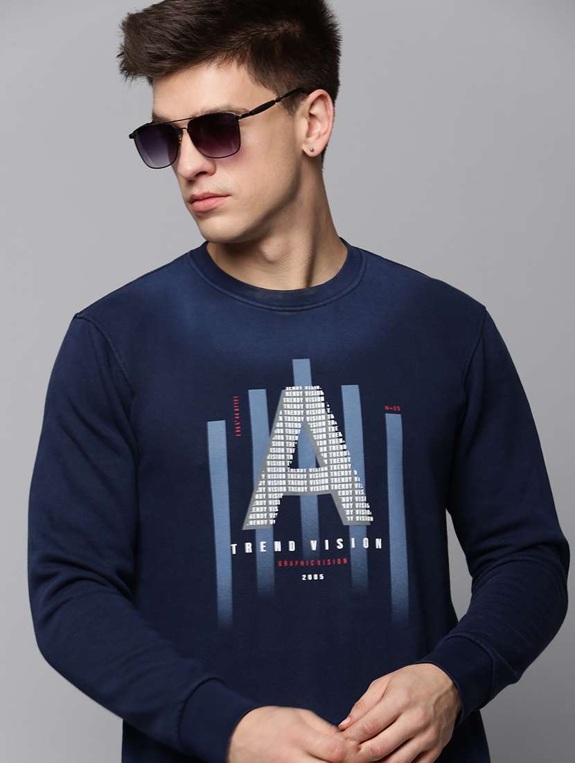 mens front print sweatshirt - 19197355 -  Standard Image - 4
