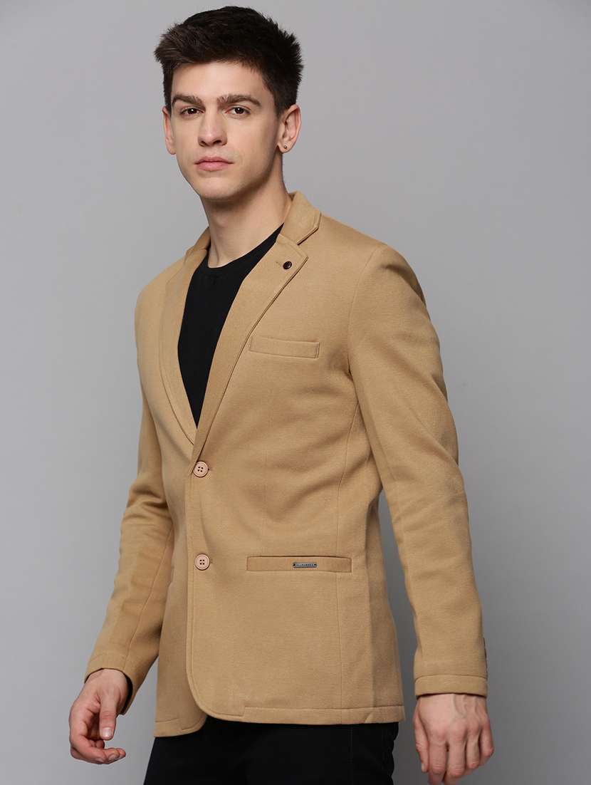 solid single breasted casual blazer - 19197364 -  Standard Image - 1