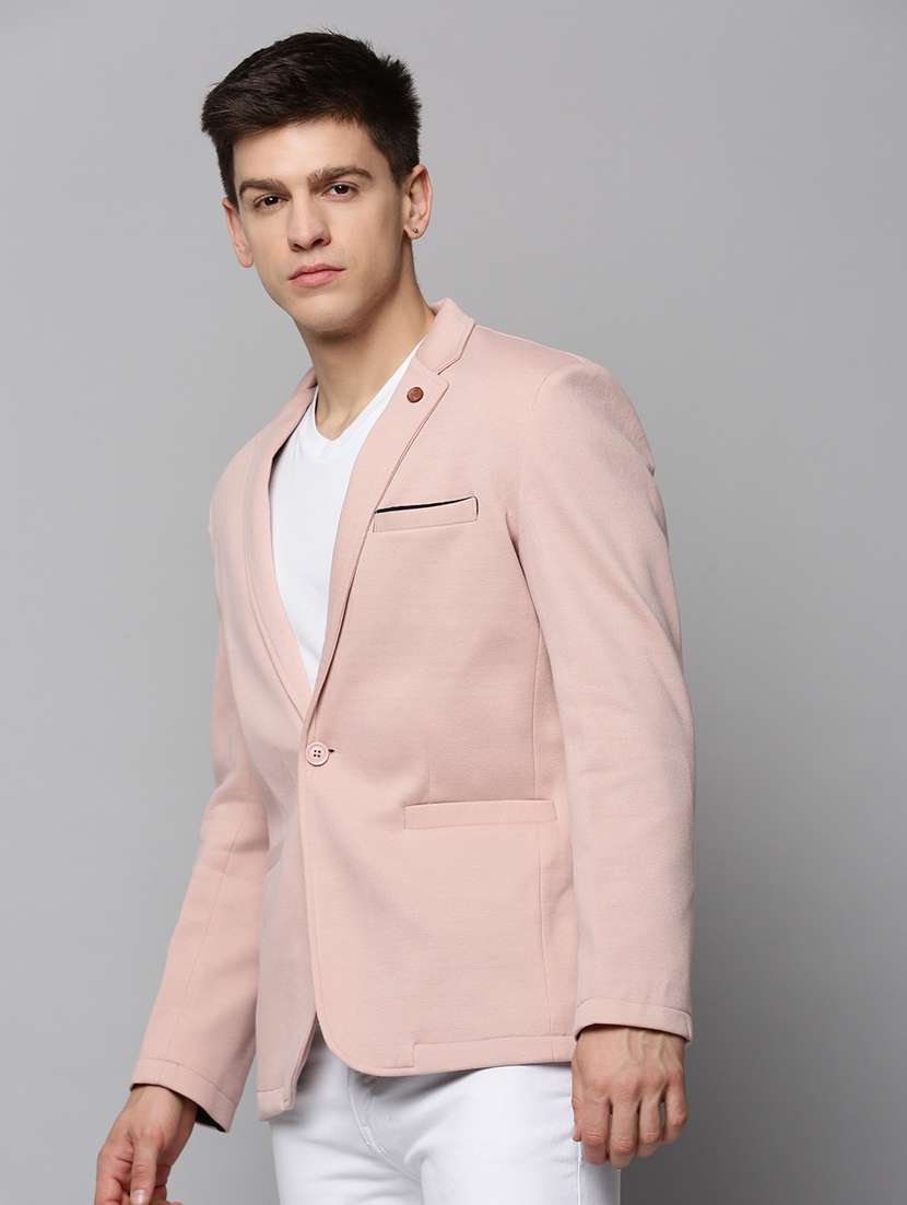 solid single breasted casual blazer - 19197365 -  Standard Image - 1