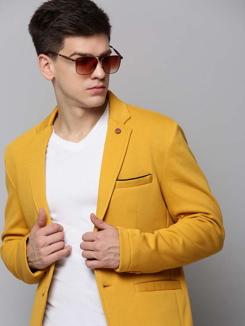 solid single breasted casual blazer - 19197371 -  Standard Image - 4