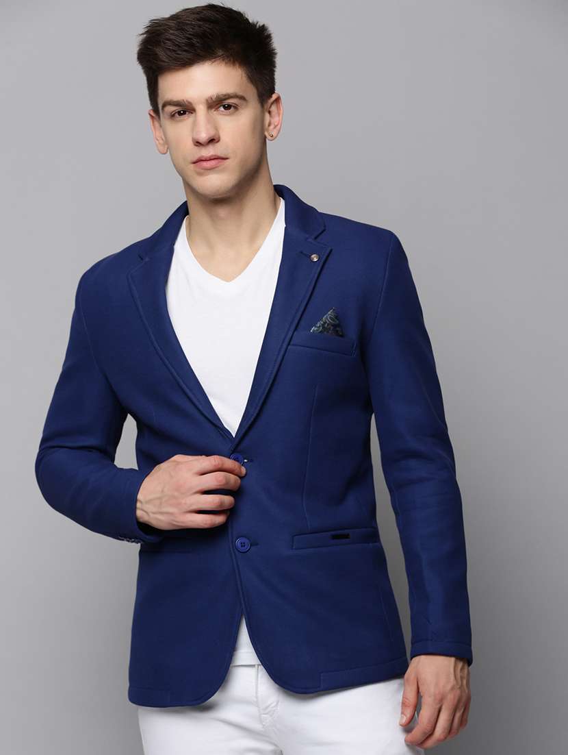 solid single breasted casual blazer