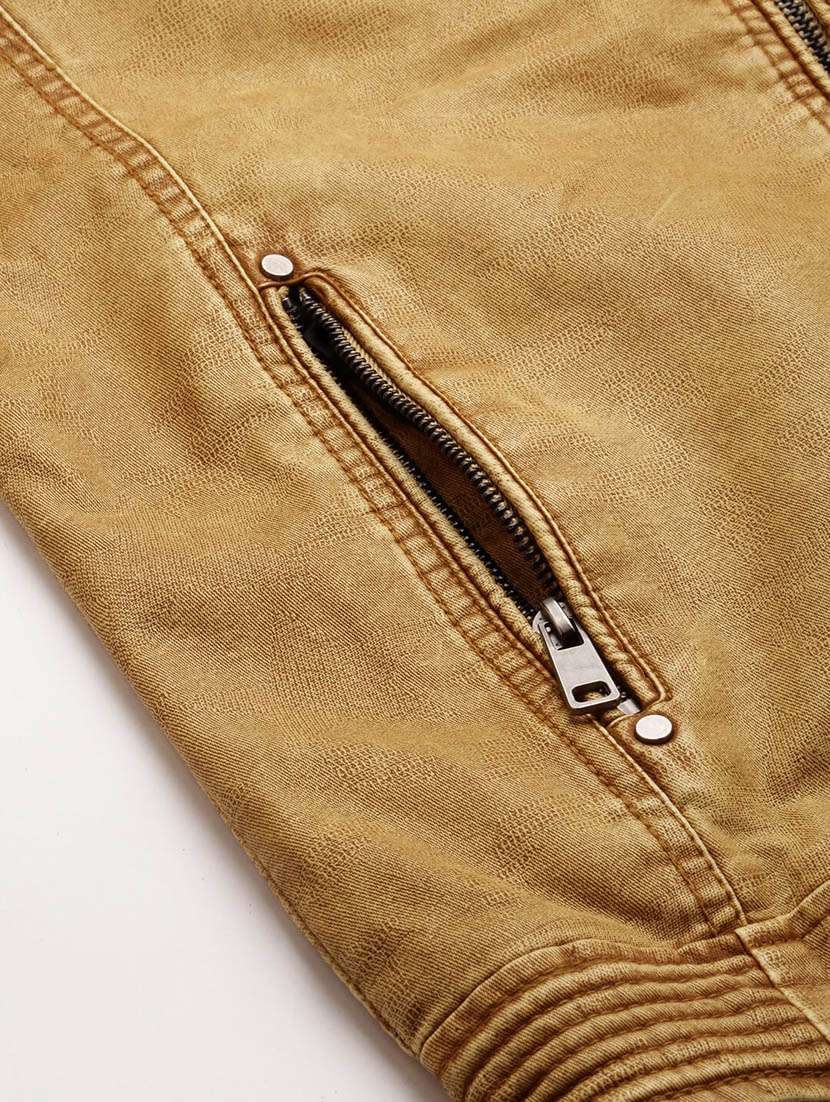 beige leather casual jacket - 19197399 -  Standard Image - 6