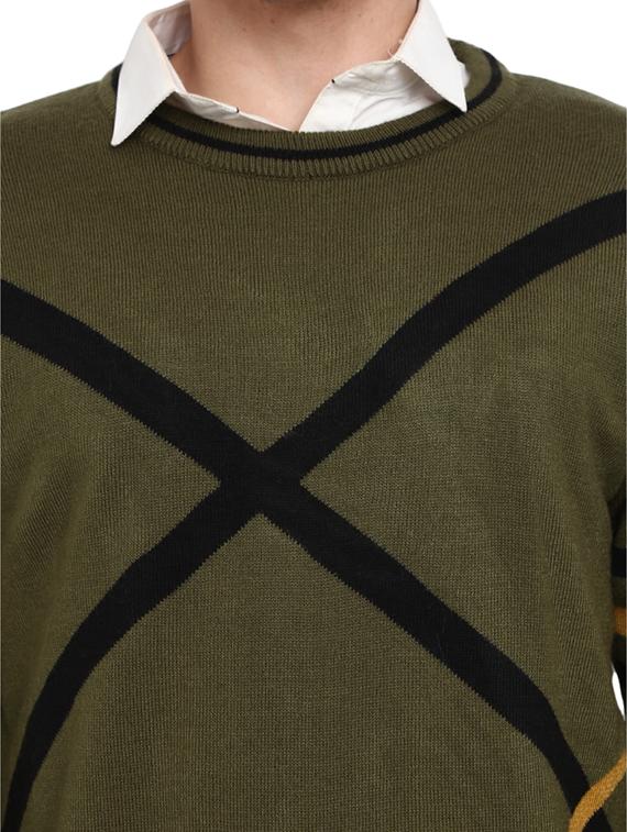 round neck self design pullover - 19197631 - Standard Image - 4