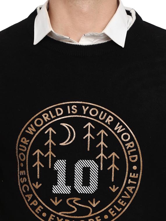 round neck printed pullover - 19197632 - Standard Image - 4