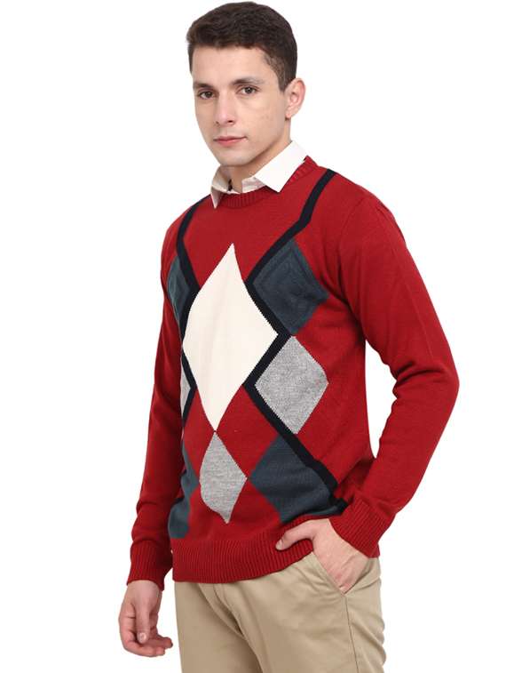 men round neck solid sweater - 19197649 -  Standard Image - 1