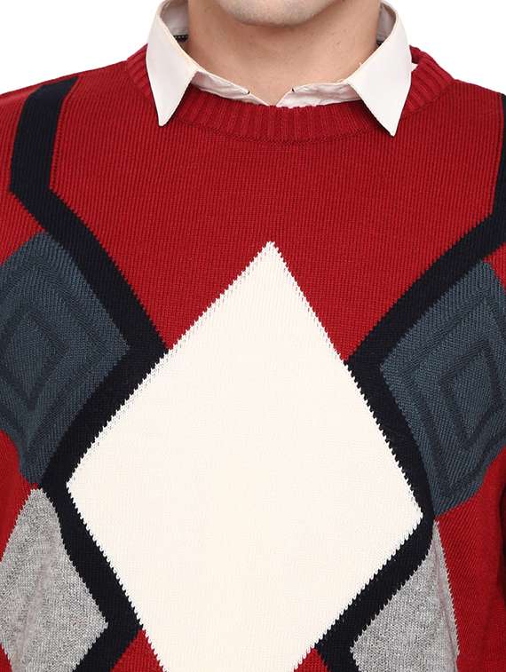 men round neck solid sweater - 19197649 -  Standard Image - 4