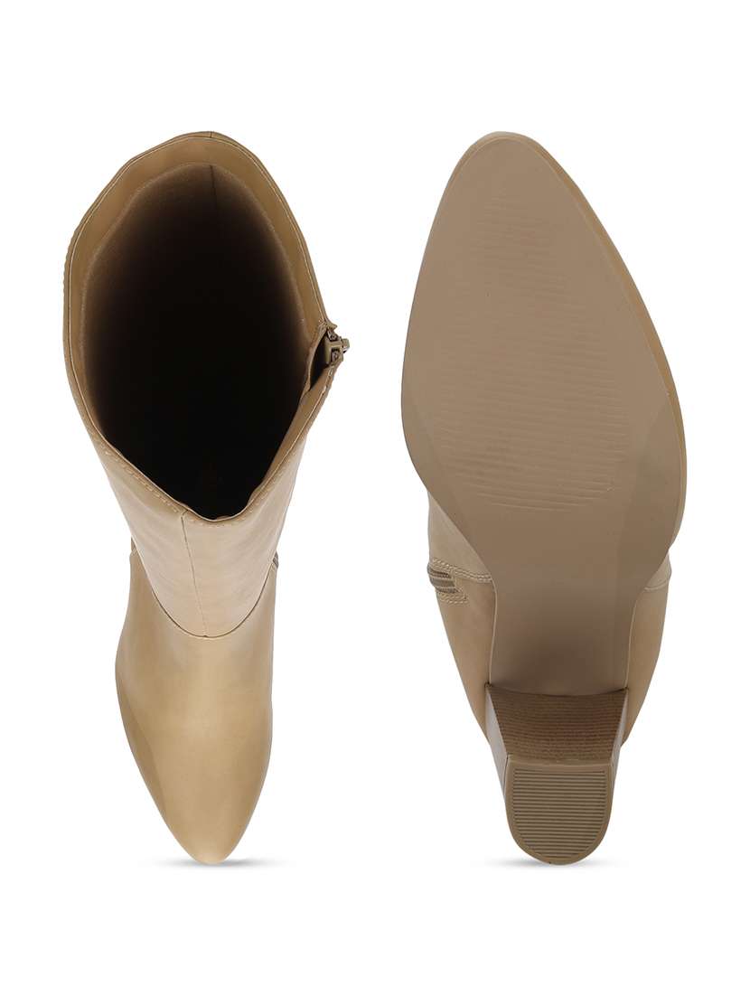 beige knee length boot - 19197734 -  Standard Image - 4