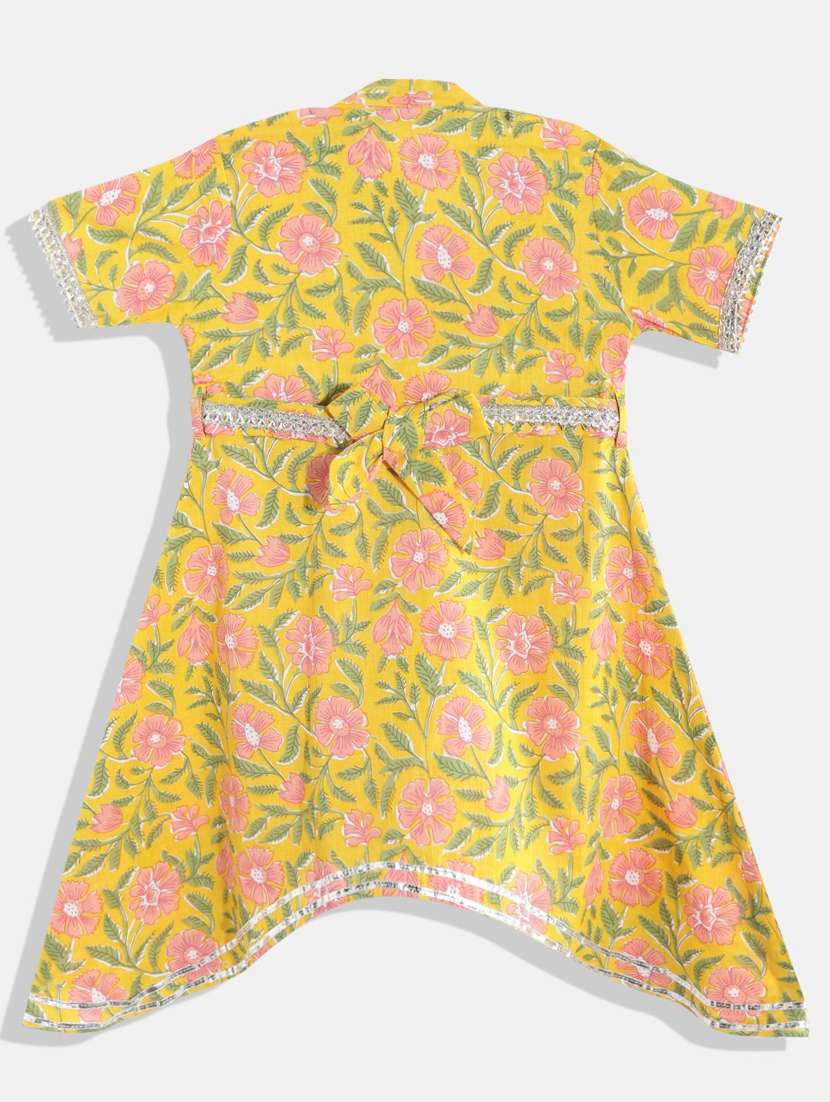 printed cotton a-line party gown - 19197785 -  Standard Image - 1