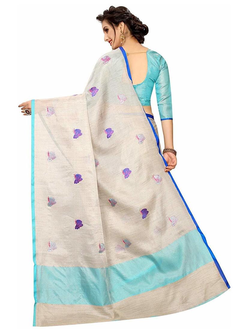 self design woven saree with blouse - 19198200 -  Standard Image - 1