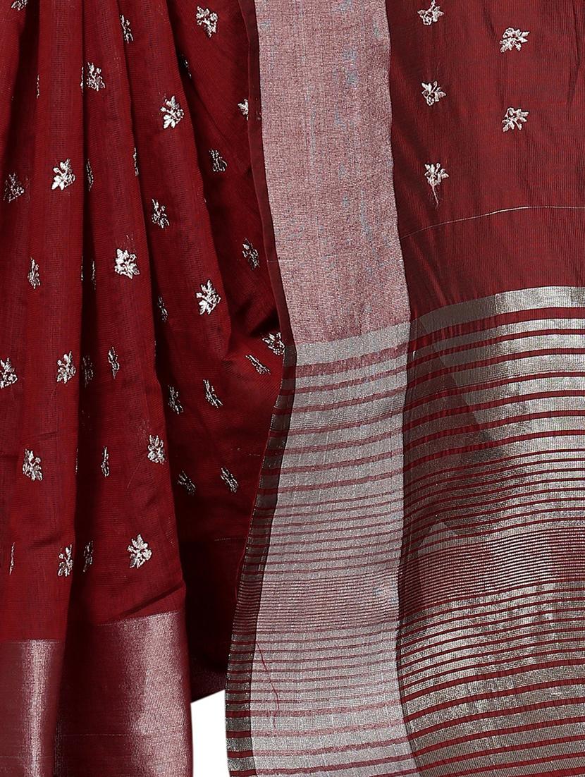 self design woven saree with blouse - 19198733 - Standard Image - 4
