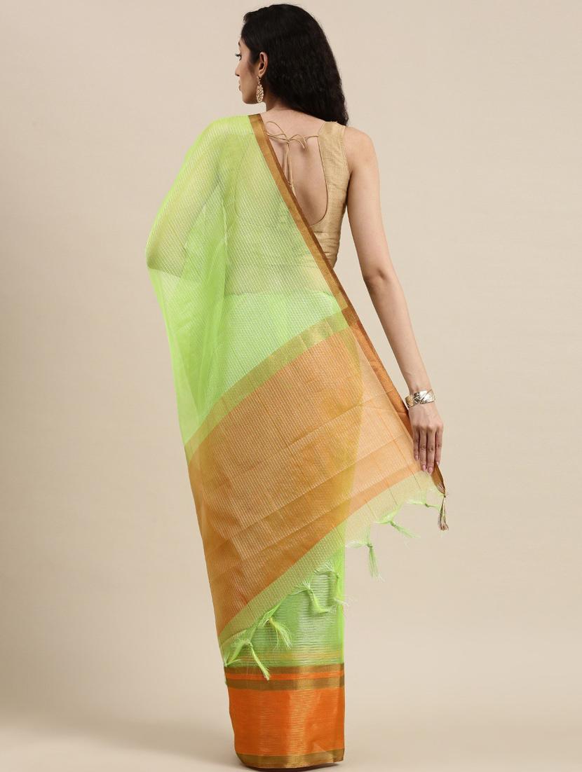 self design woven saree with blouse - 19198740 - Standard Image - 1