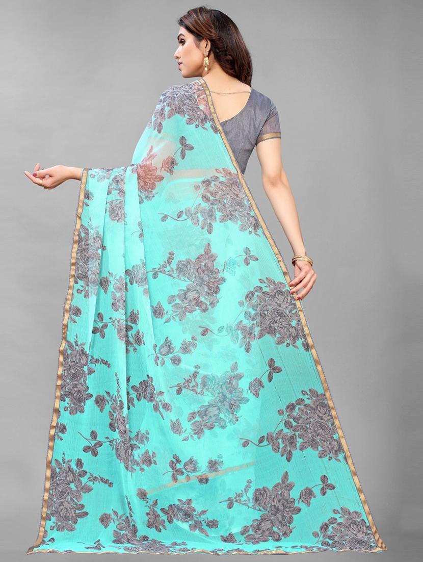 ethnic wear light blue colored saree set - 19199158 - Standard Image - 1