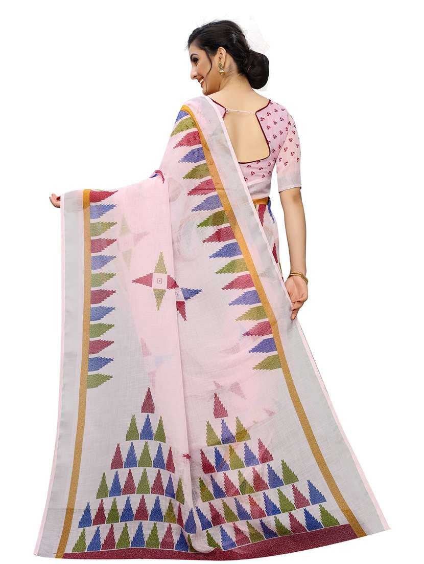 ikat pure cotton saree with blouse - 19199442 - Standard Image - 1