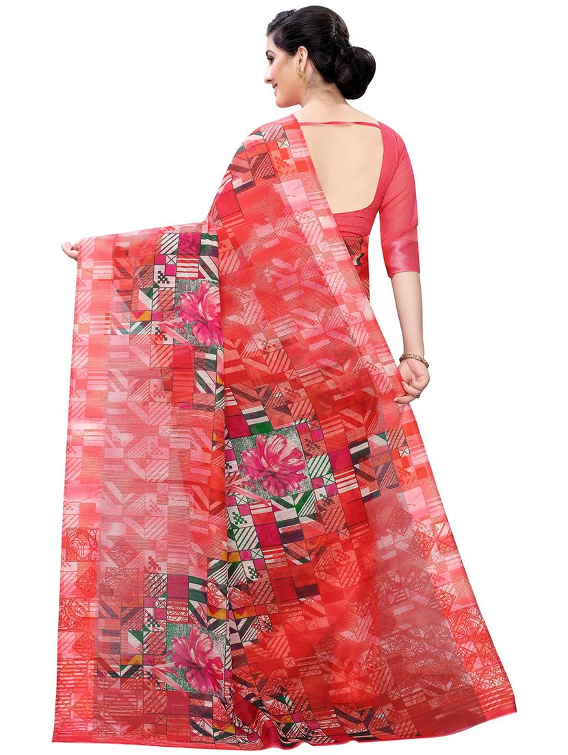 floral printed saree - 19199458 - Standard Image - 1