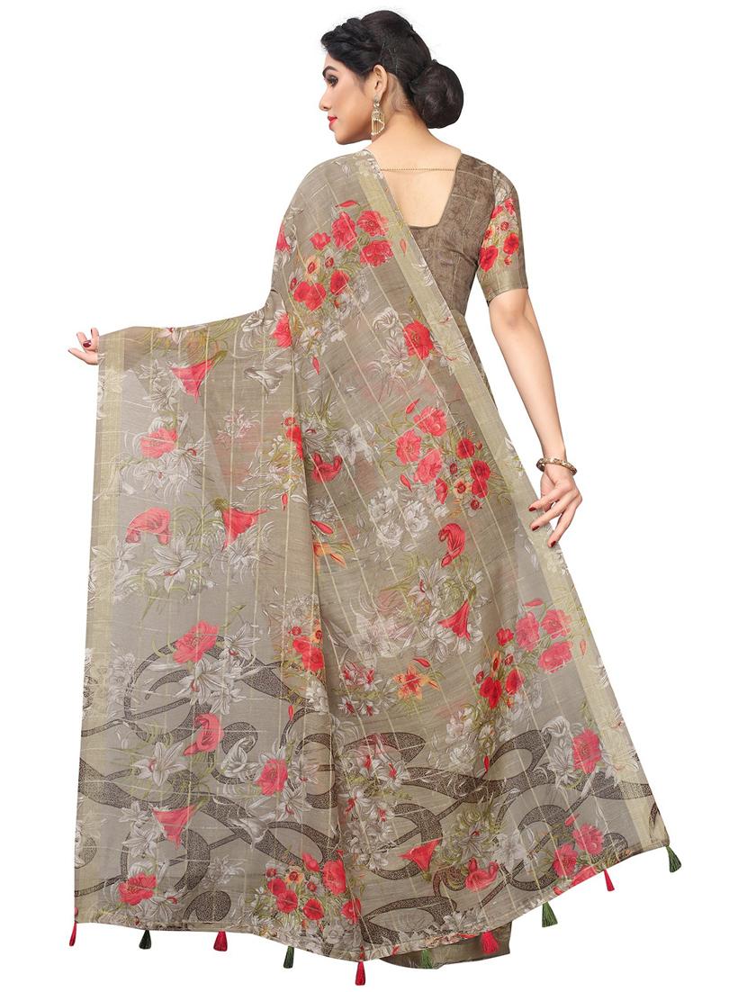 floral printed saree  - 19199514 -  Standard Image - 1
