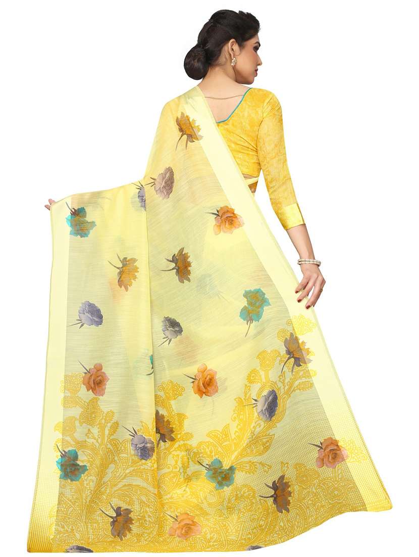 floral printed saree  with blouse - 19199583 -  Standard Image - 1