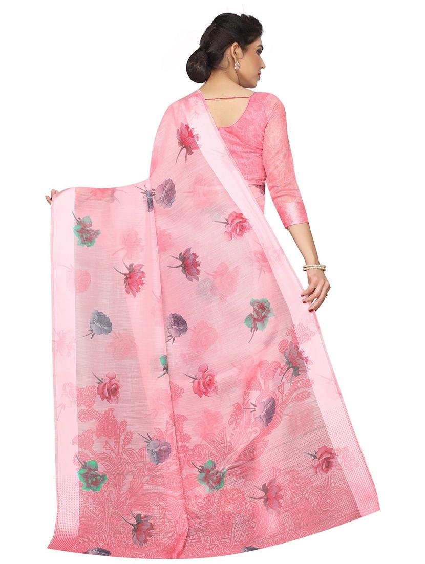 floral printed saree  with blouse - 19199586 -  Standard Image - 1