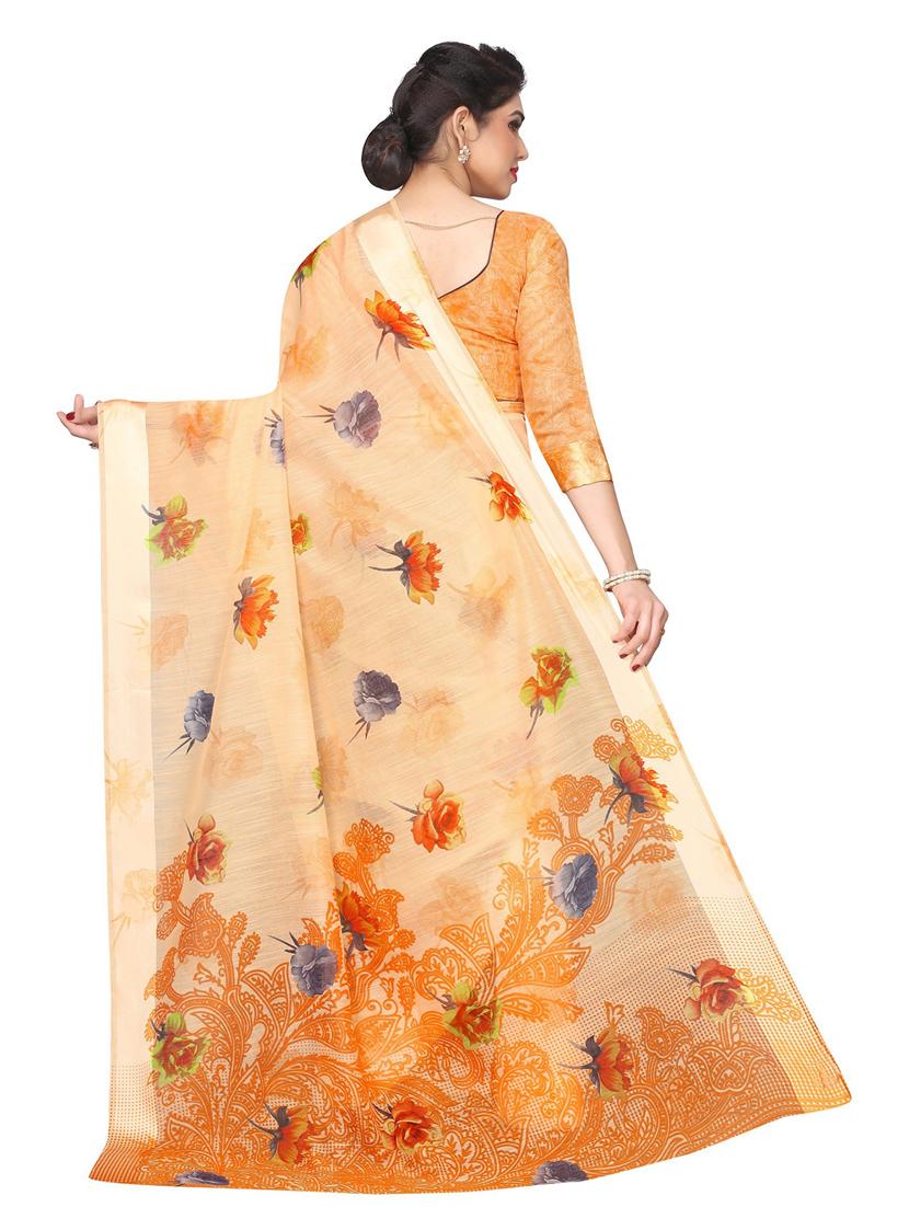 floral printed saree  with blouse - 19199589 -  Standard Image - 1