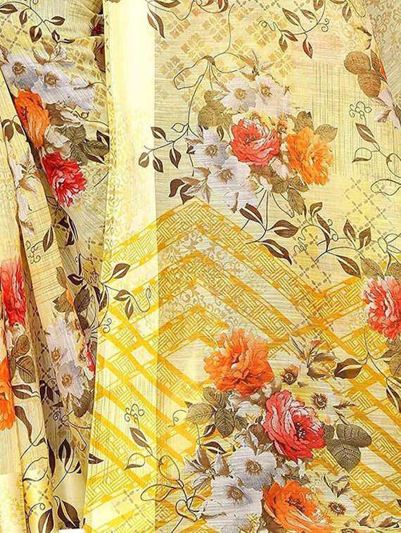 floral printed saree - 19199603 - Standard Image - 4