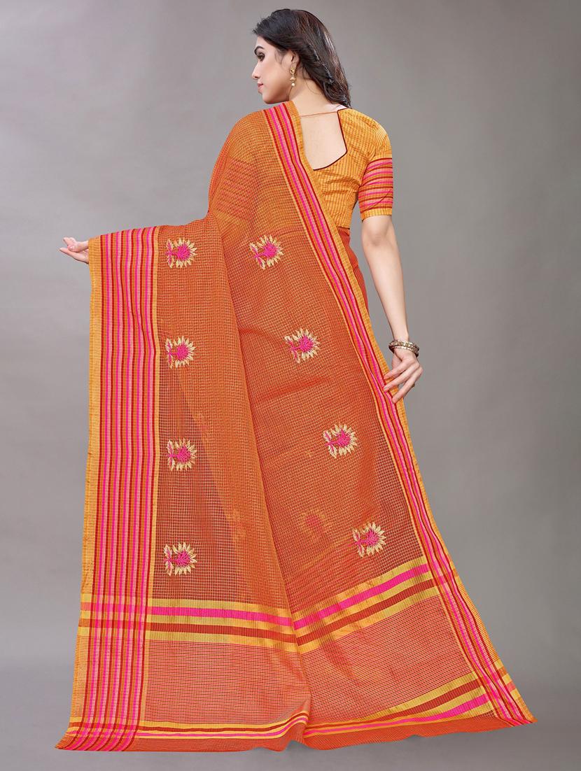 embroidered woven saree with blouse - 19199753 -  Standard Image - 1