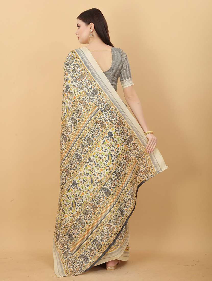 paisley printed saree  with blouse - 19199877 -  Standard Image - 1