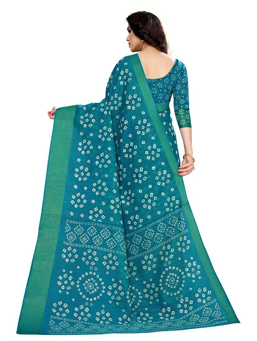 bandhani printed saree with blouse - 19200111 - Standard Image - 1