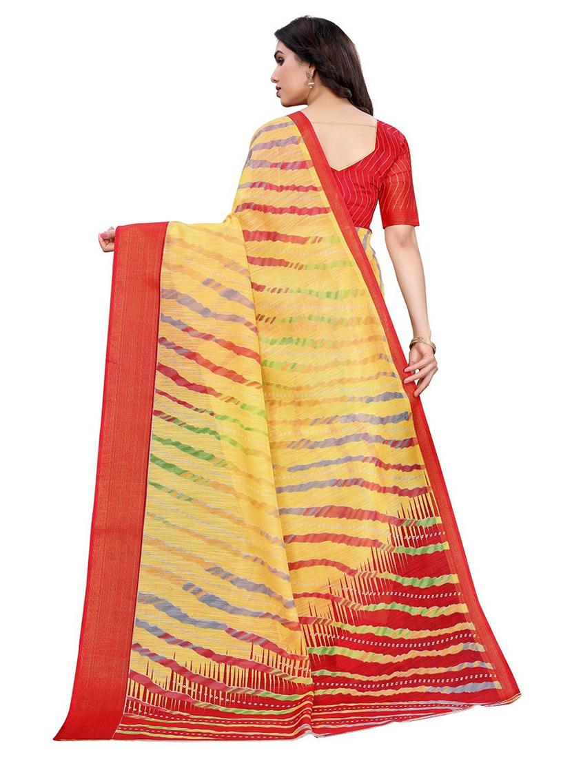 leheriya printed saree with blouse - 19200118 - Standard Image - 1