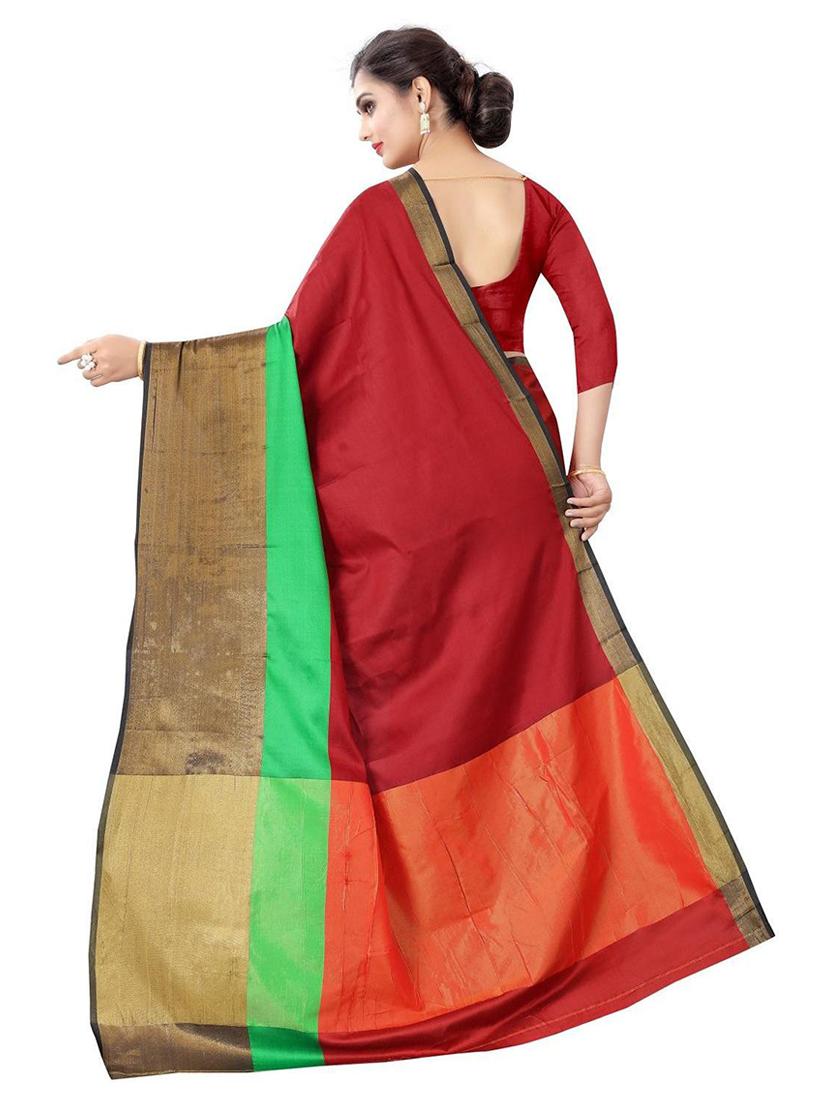 self design woven saree with blouse - 19200155 - Standard Image - 1