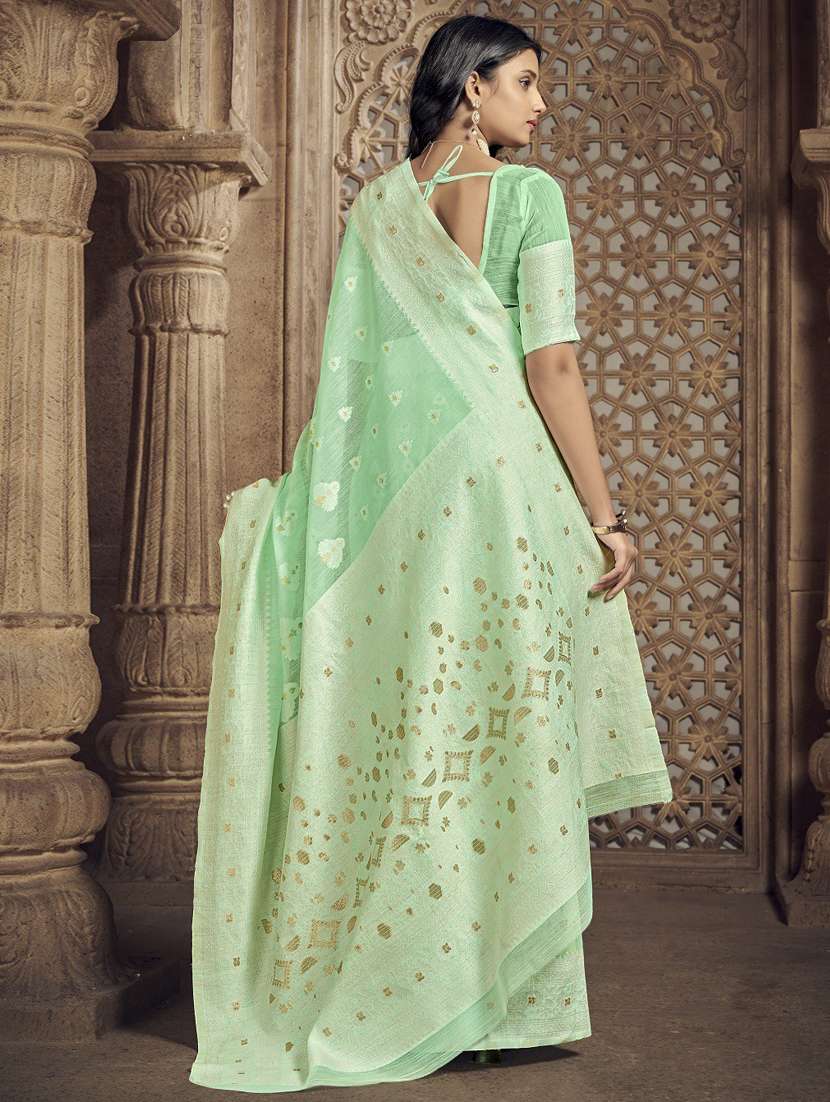 self design woven saree with blouse - 19200262 - Standard Image - 1