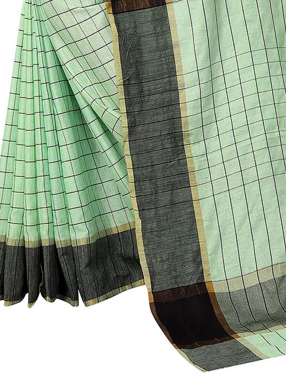 check printed saree - 19200271 - Standard Image - 4