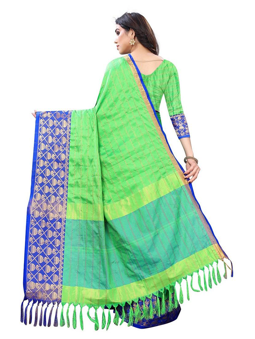 self design woven saree with blouse - 19200291 - Standard Image - 1