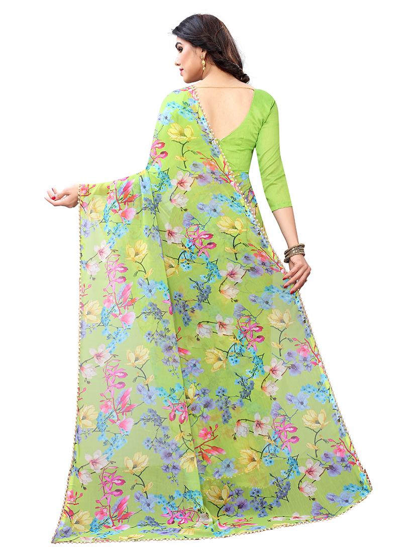 floral printed saree with blouse - 19200304 -  Standard Image - 1